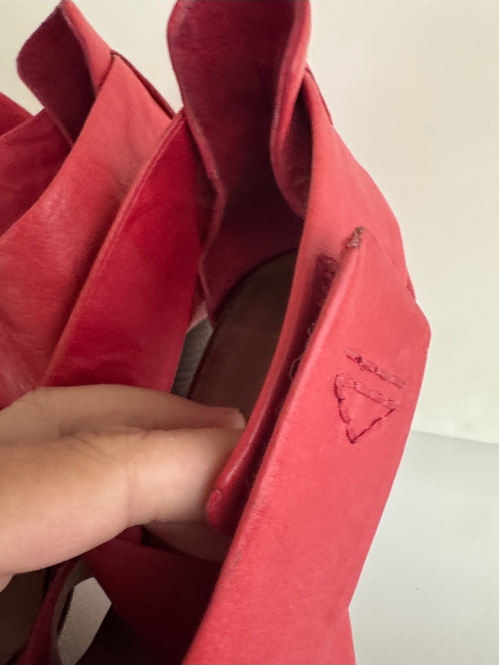 Theory Red Strappy High Heel Sandals - Picture 10 of 12